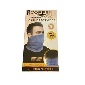 NEW Copper Fit Guardwell Face Protector Mask Gaiter Adult Blue